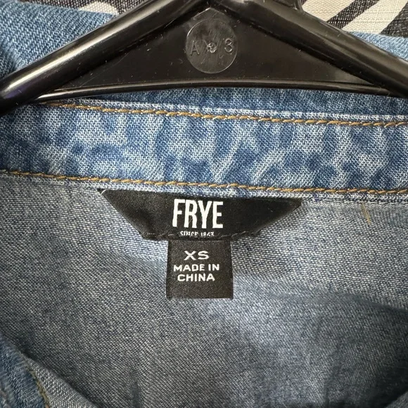 Frye Blue Long Sleeve Denim Dress - Picture 5 of 9